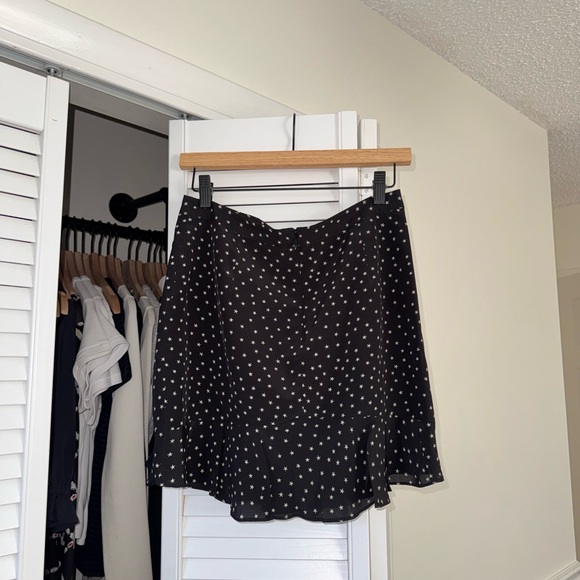 Madewell Silk Skirt in Black/Star Scatter - Picture 3 of 6